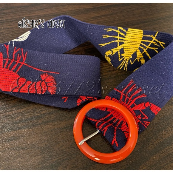 Trashy Diva Crawfish Zip Front Marie Rockabilly Pinup Dress & Belt Sz 24 - Picture 5 of 15